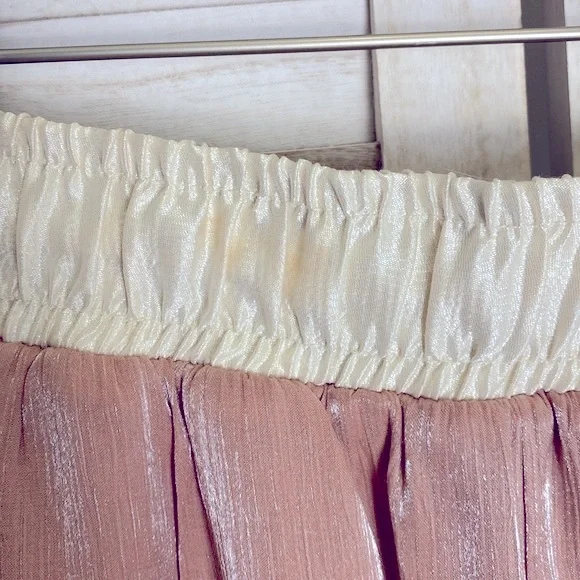 Zara Pink Metallic Satin Effect Joggers. Size XS - Picture 6 of 16